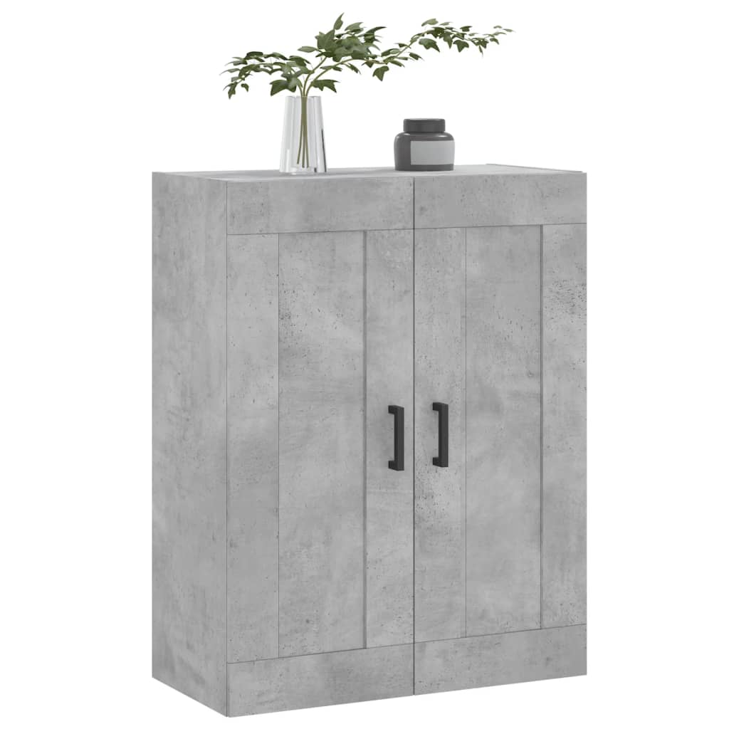 Wandkast 69,5x34x90 cm bewerkt hout betongrijs is nu te koop bij PeponiXL, paradijselijk wonen!