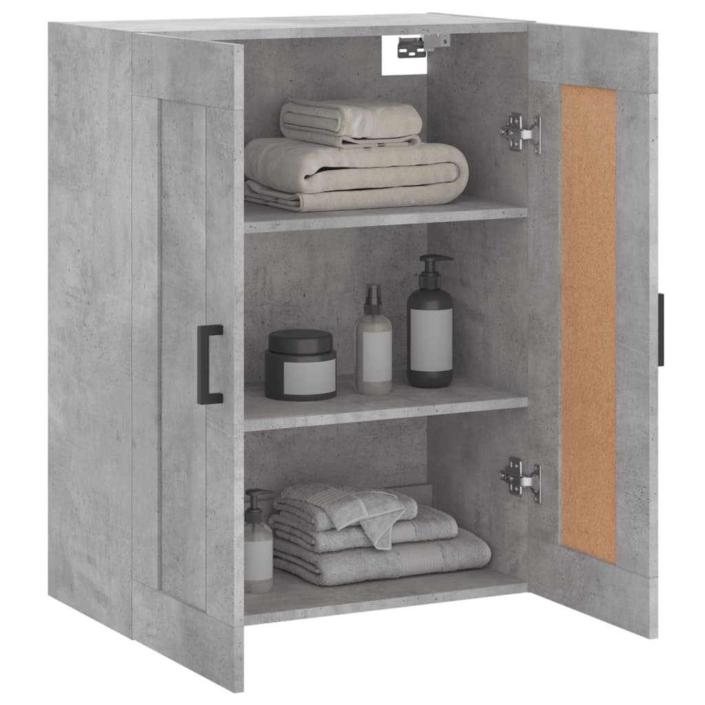 Wandkast 69,5x34x90 cm bewerkt hout betongrijs is nu te koop bij PeponiXL, paradijselijk wonen!