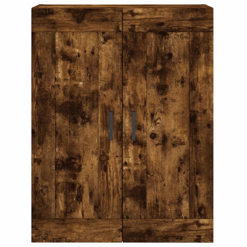 Wandkast 69,5x34x90 cm bewerkt hout gerookt eikenkleurig is nu te koop bij PeponiXL, paradijselijk wonen!