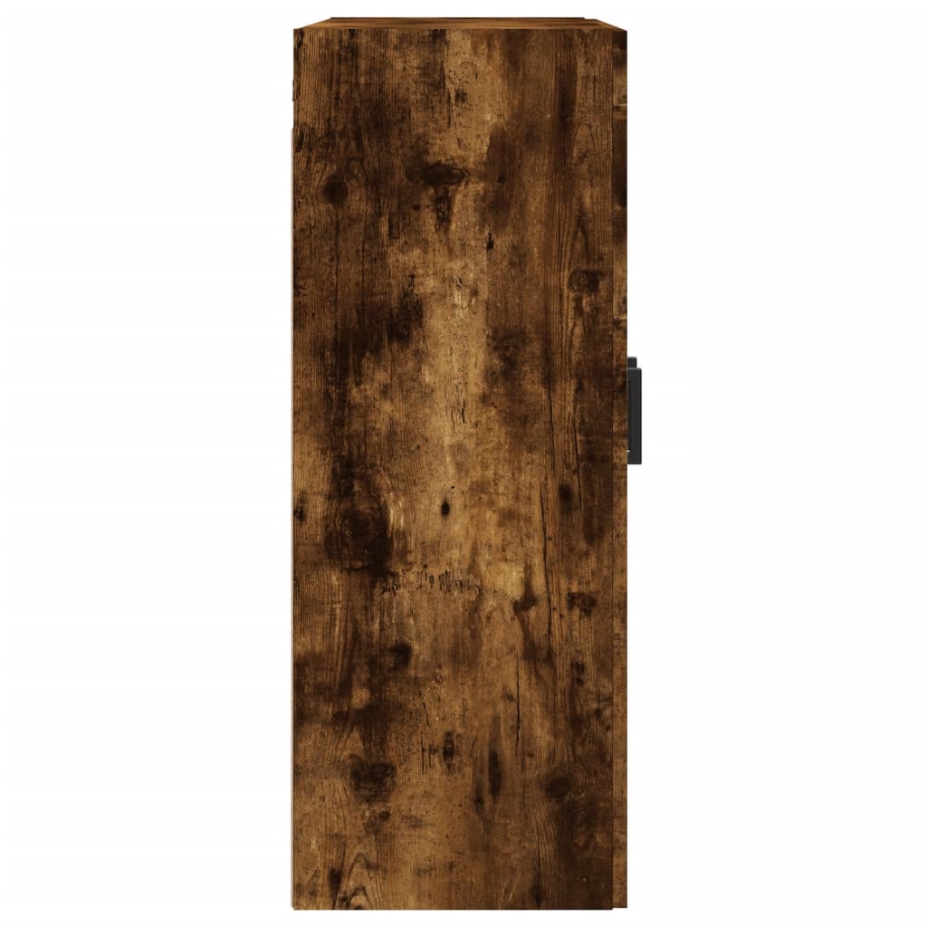Wandkast 69,5x34x90 cm bewerkt hout gerookt eikenkleurig is nu te koop bij PeponiXL, paradijselijk wonen!