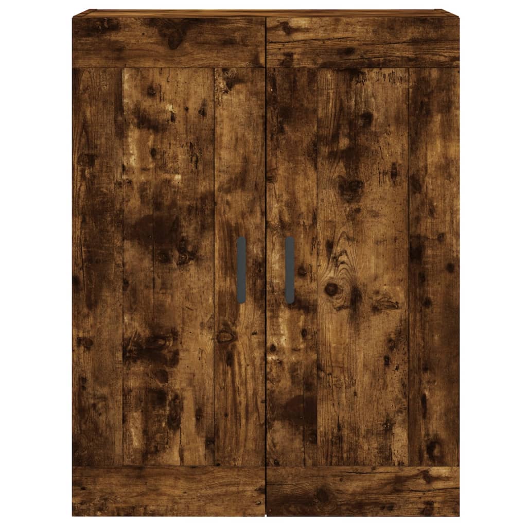 Wandkast 69,5x34x90 cm bewerkt hout gerookt eikenkleurig is nu te koop bij PeponiXL, paradijselijk wonen!