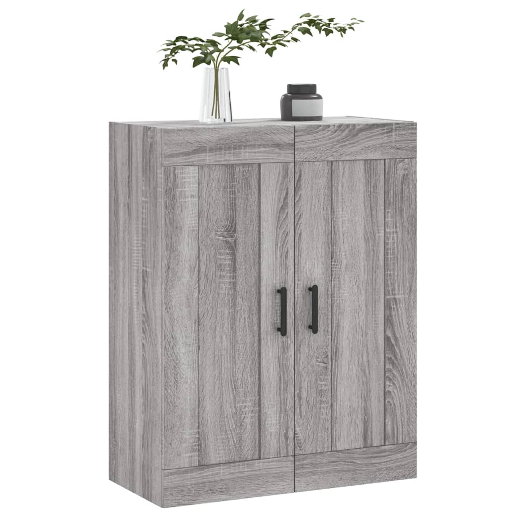 Wandkast 69,5x34x90 cm bewerkt hout grijs sonoma eikenkleurig is nu te koop bij PeponiXL, paradijselijk wonen!