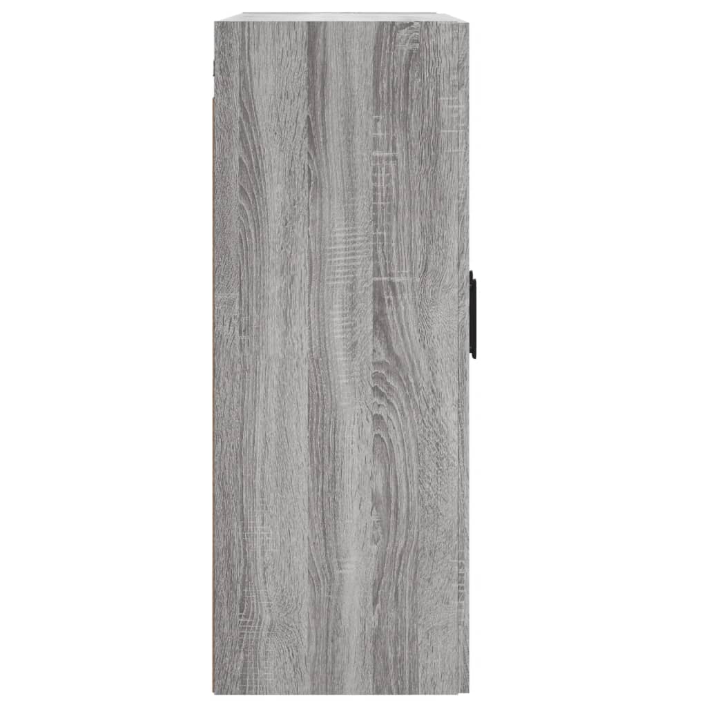 Wandkast 69,5x34x90 cm bewerkt hout grijs sonoma eikenkleurig is nu te koop bij PeponiXL, paradijselijk wonen!