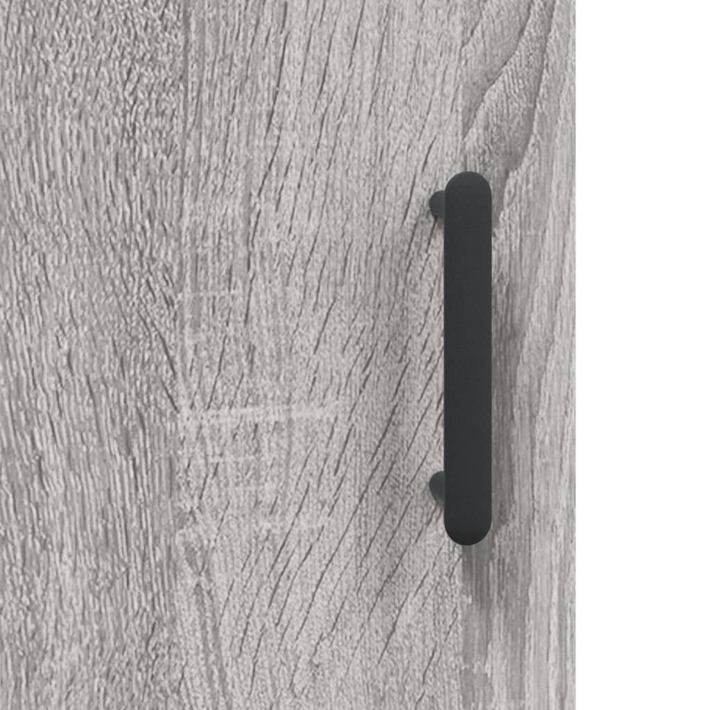 Wandkast 69,5x34x90 cm bewerkt hout grijs sonoma eikenkleurig is nu te koop bij PeponiXL, paradijselijk wonen!