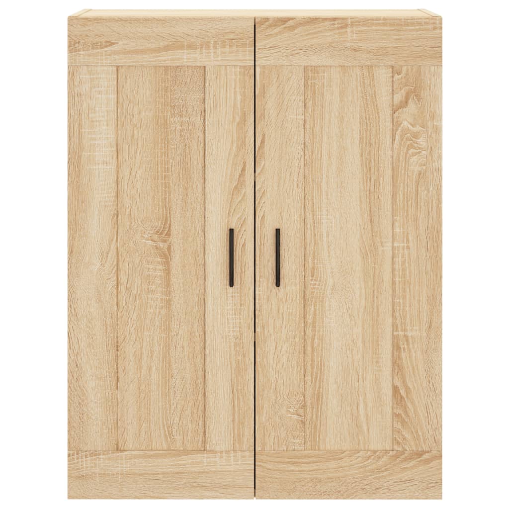 Wandkast 69,5x34x90 cm bewerkt hout sonoma eikenkleurig is nu te koop bij PeponiXL, paradijselijk wonen!