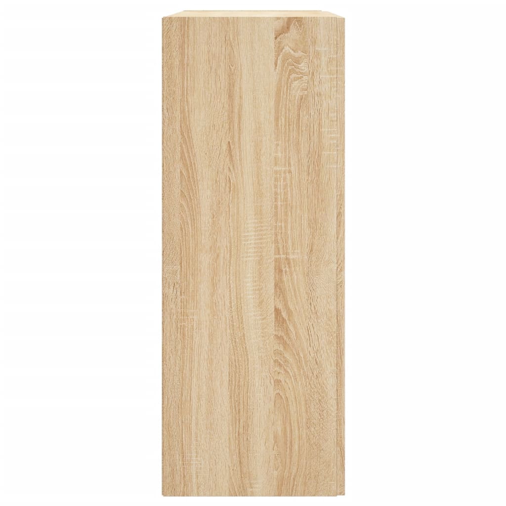Wandkast 69,5x34x90 cm bewerkt hout sonoma eikenkleurig is nu te koop bij PeponiXL, paradijselijk wonen!