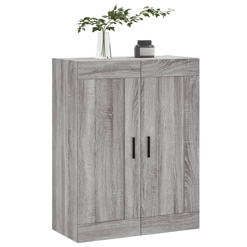 Wandkast 69,5x34x90 cm bewerkt hout grijs sonoma eikenkleurig is nu te koop bij PeponiXL, paradijselijk wonen!