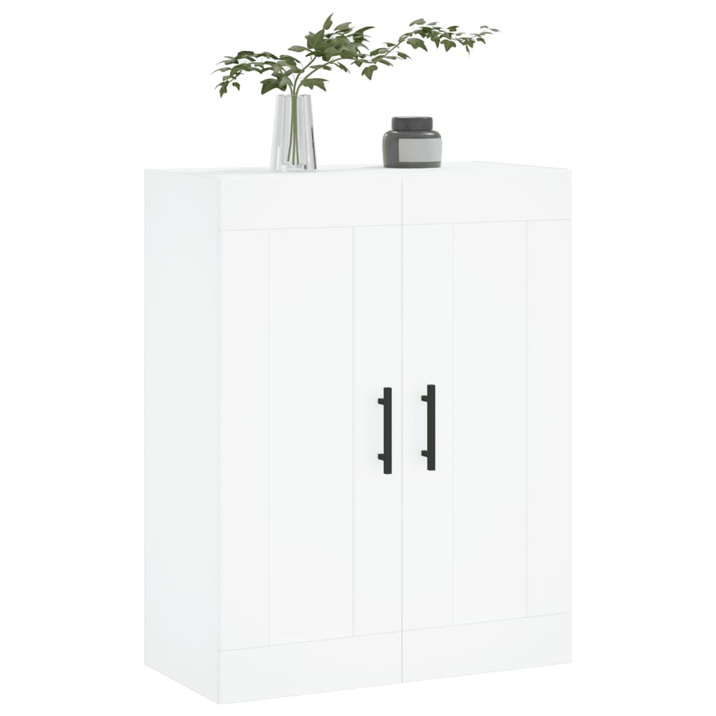 Wandkast 69,5x34x90 cm bewerkt hout wit is nu te koop bij PeponiXL, paradijselijk wonen!