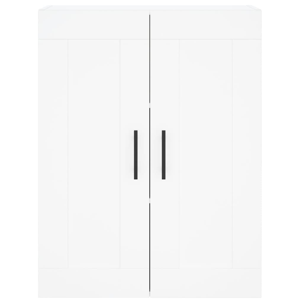 Wandkast 69,5x34x90 cm bewerkt hout wit is nu te koop bij PeponiXL, paradijselijk wonen!