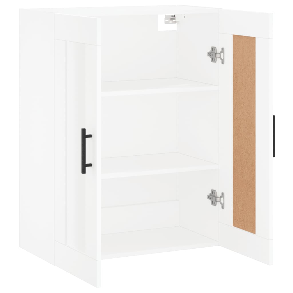 Wandkast 69,5x34x90 cm bewerkt hout wit is nu te koop bij PeponiXL, paradijselijk wonen!