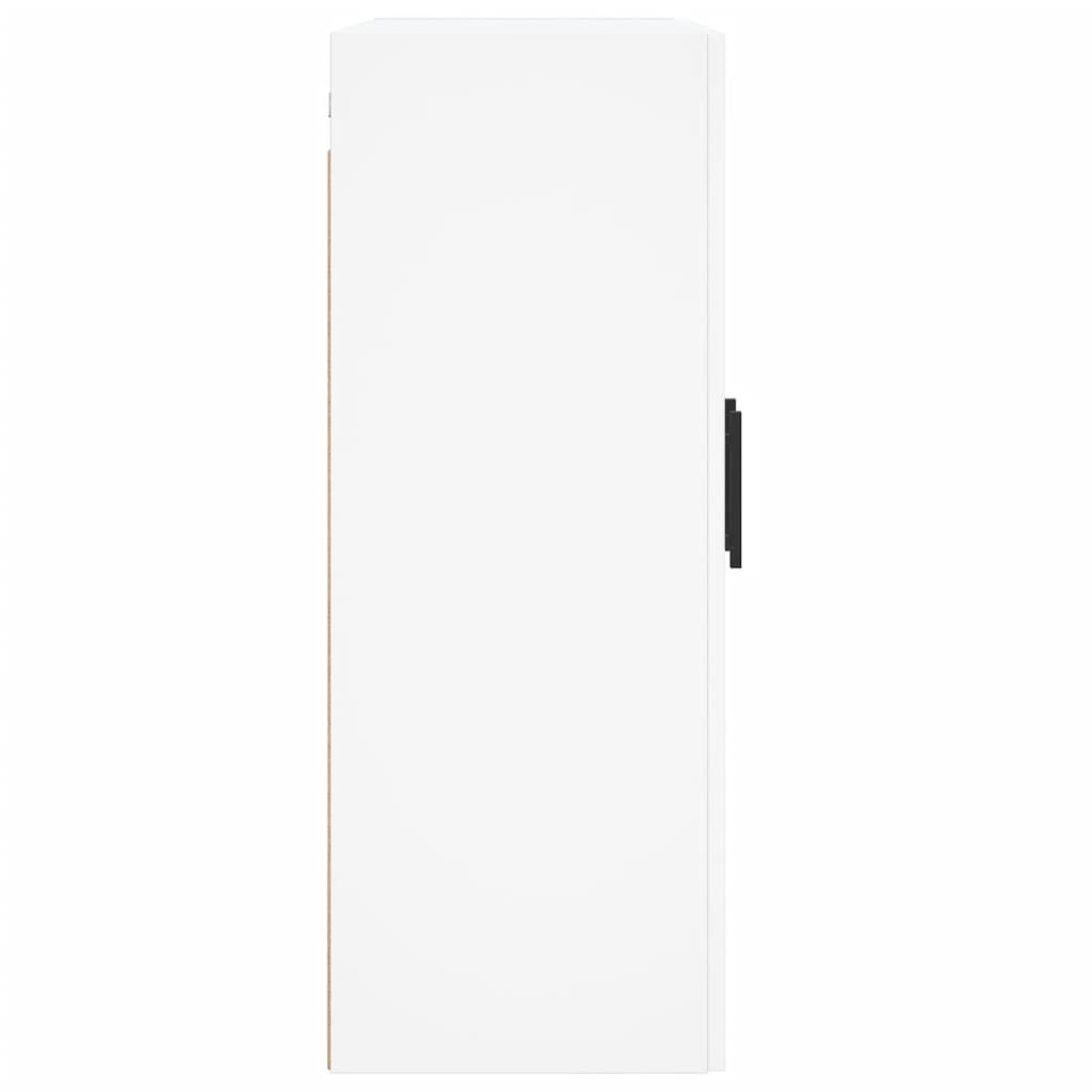 Wandkast 69,5x34x90 cm bewerkt hout wit is nu te koop bij PeponiXL, paradijselijk wonen!