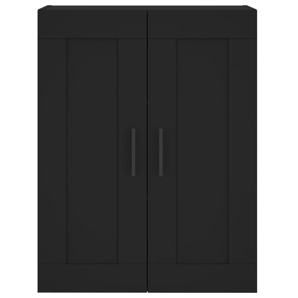Wandkast 69,5x34x90 cm bewerkt hout zwart is nu te koop bij PeponiXL, paradijselijk wonen!