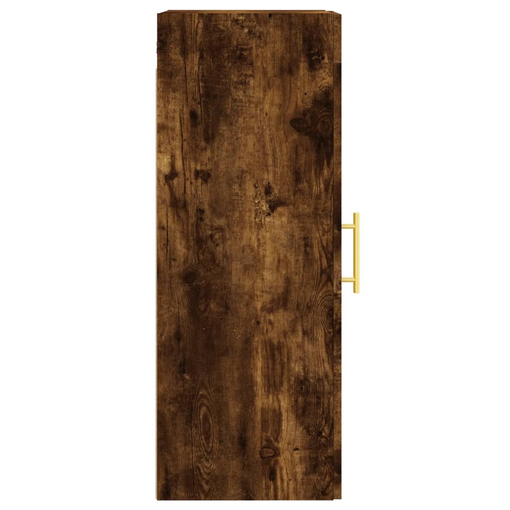 Wandkast 34,5x34x90 cm bewerkt hout gerookt eikenkleurig is nu te koop bij PeponiXL, paradijselijk wonen!