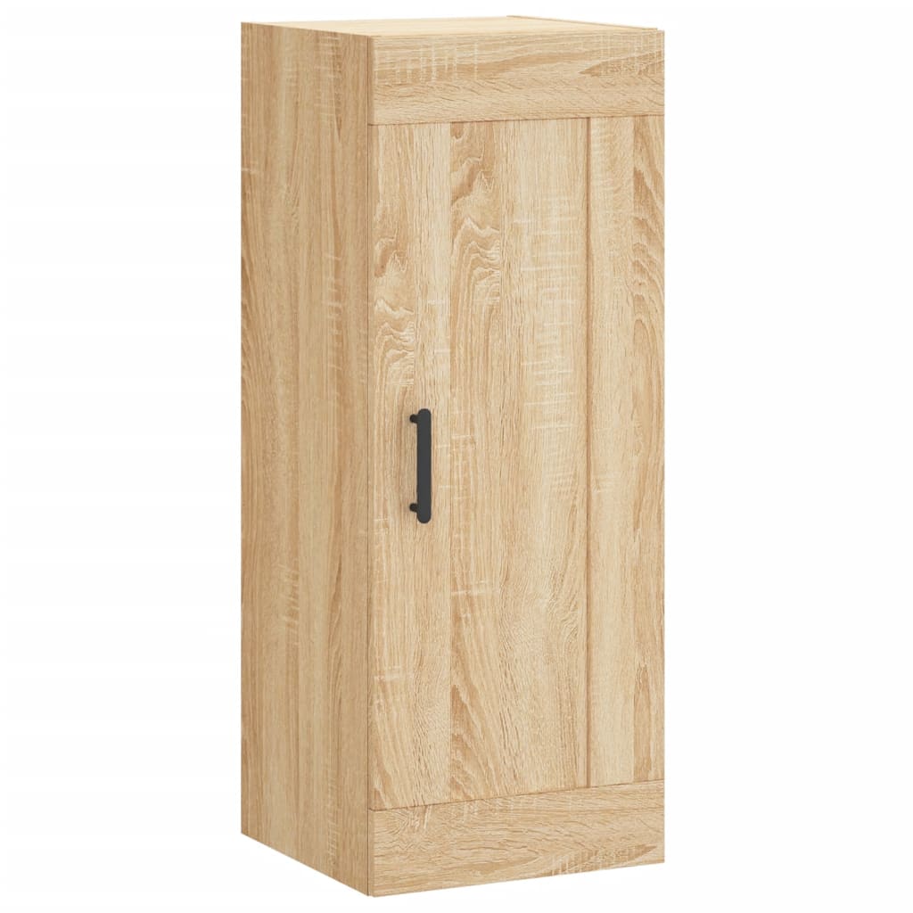 Wandkast 34,5x34x90 cm bewerkt hout sonoma eikenkleurig is nu te koop bij PeponiXL, paradijselijk wonen!