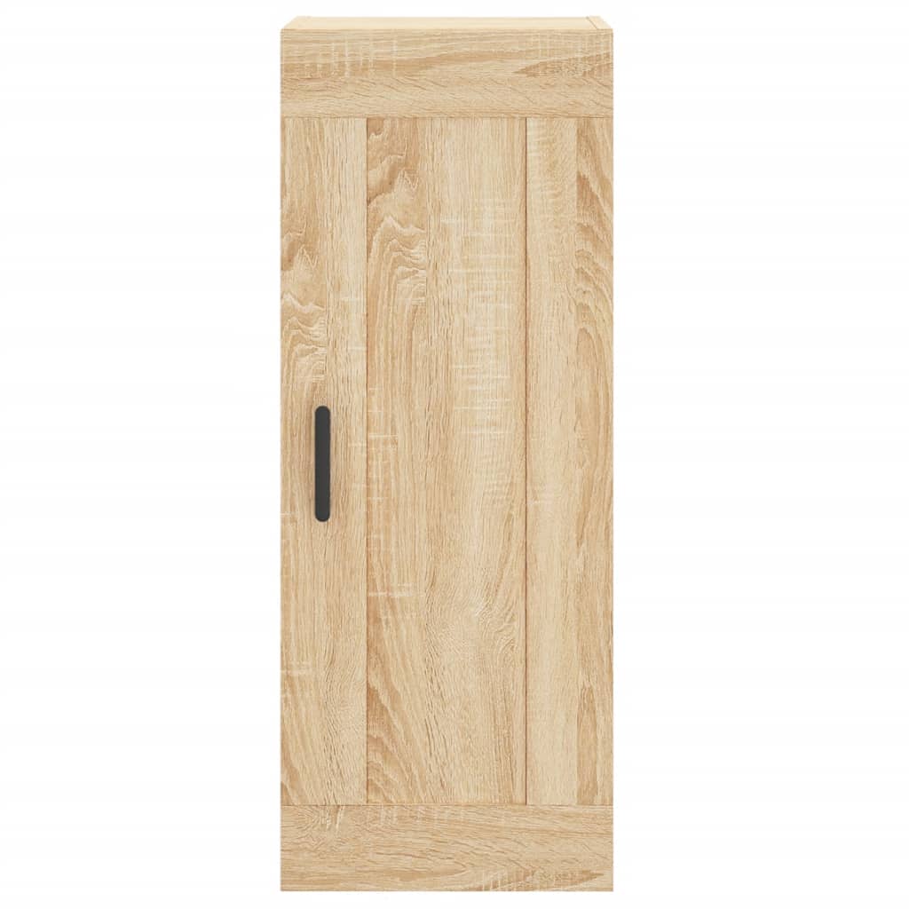 Wandkast 34,5x34x90 cm bewerkt hout sonoma eikenkleurig is nu te koop bij PeponiXL, paradijselijk wonen!
