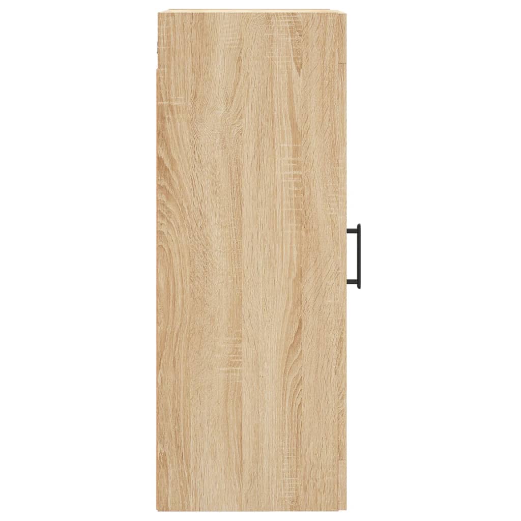 Wandkast 34,5x34x90 cm bewerkt hout sonoma eikenkleurig is nu te koop bij PeponiXL, paradijselijk wonen!