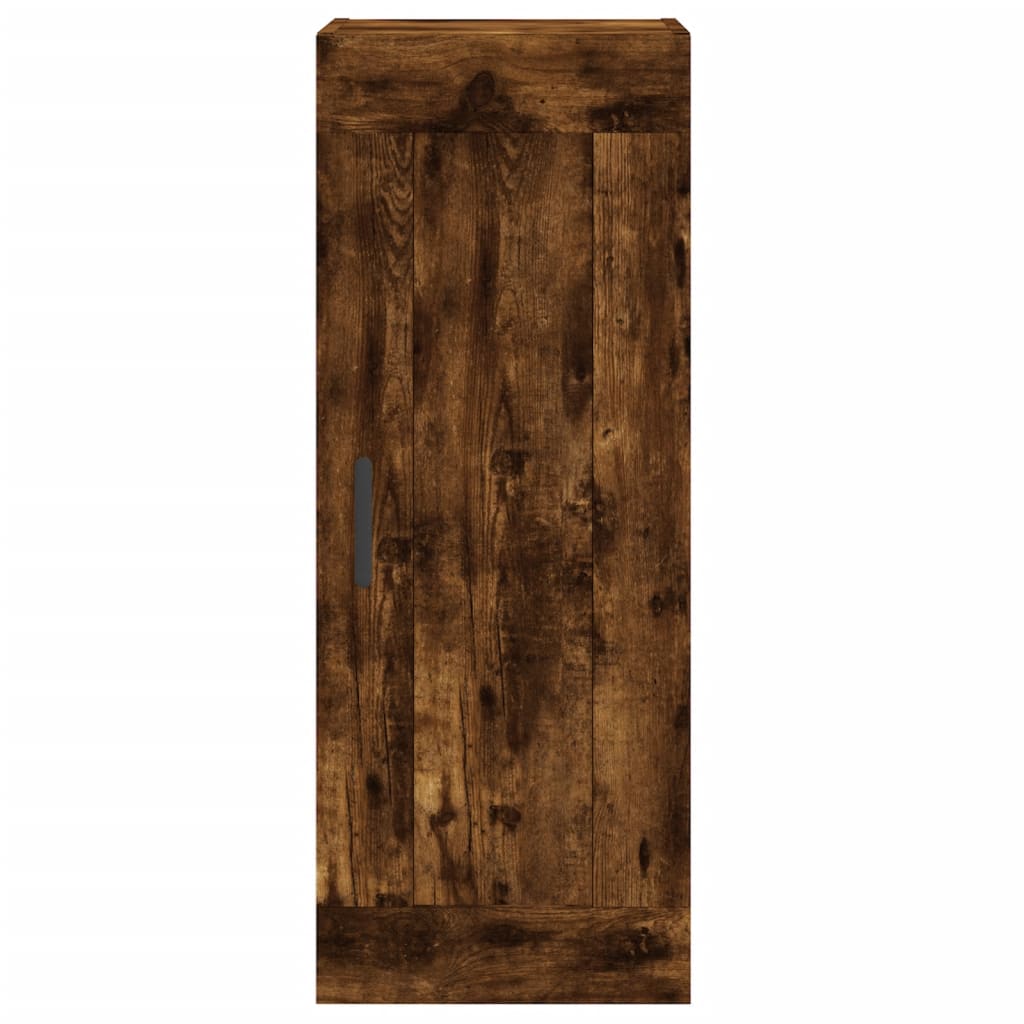 Wandkast 34,5x34x90 cm bewerkt hout gerookt eikenkleurig is nu te koop bij PeponiXL, paradijselijk wonen!