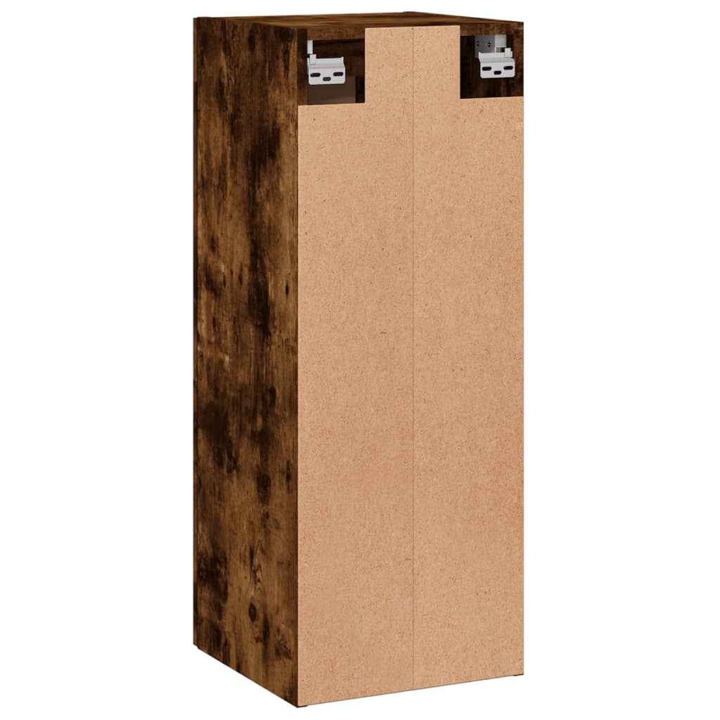 Wandkast 34,5x34x90 cm bewerkt hout gerookt eikenkleurig is nu te koop bij PeponiXL, paradijselijk wonen!