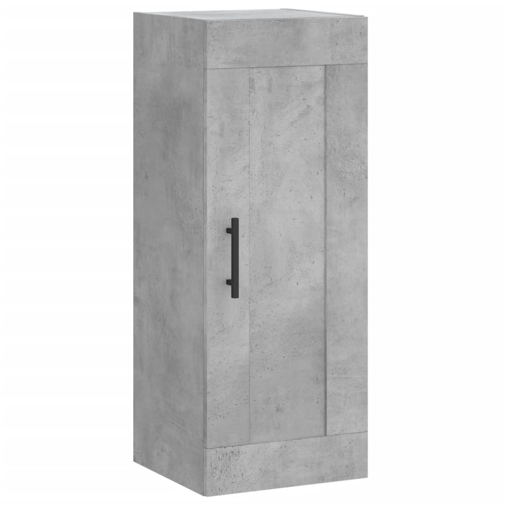 Wandkast 34,5x34x90 cm bewerkt hout betongrijs is nu te koop bij PeponiXL, paradijselijk wonen!