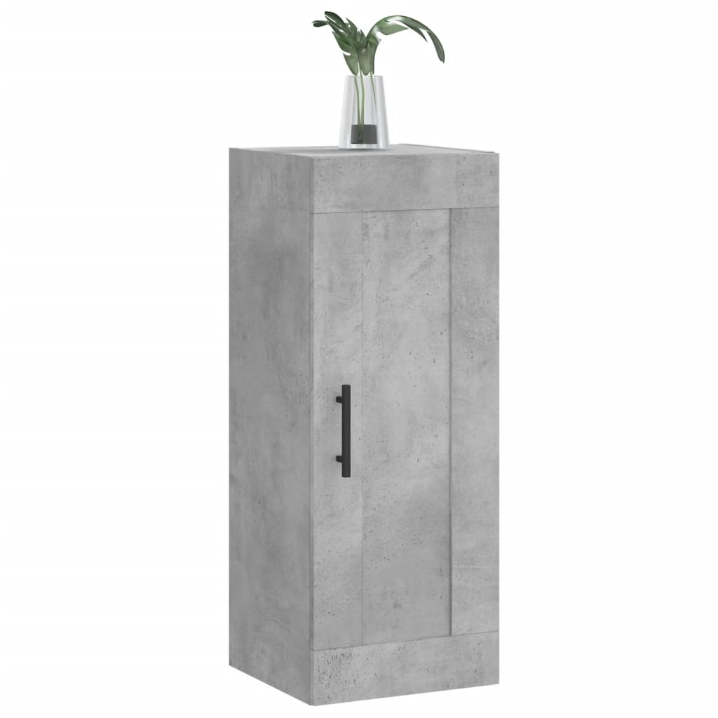 Wandkast 34,5x34x90 cm bewerkt hout betongrijs is nu te koop bij PeponiXL, paradijselijk wonen!