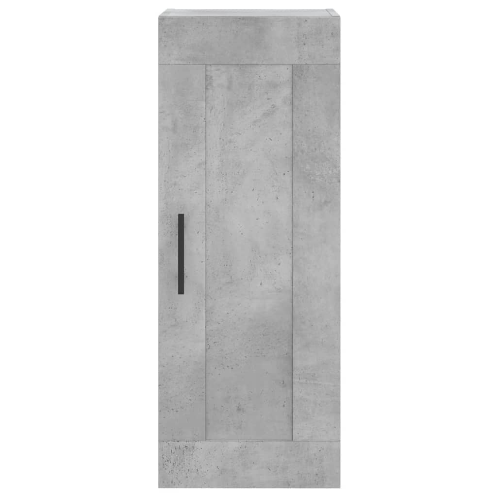 Wandkast 34,5x34x90 cm bewerkt hout betongrijs is nu te koop bij PeponiXL, paradijselijk wonen!