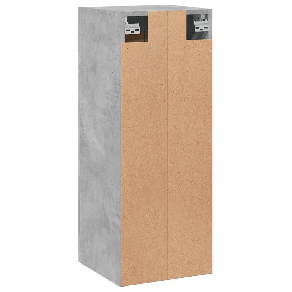 Wandkast 34,5x34x90 cm bewerkt hout betongrijs is nu te koop bij PeponiXL, paradijselijk wonen!