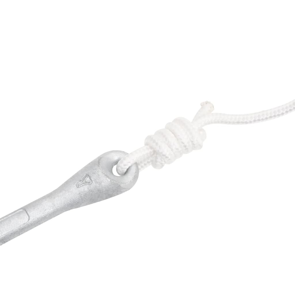 Anker met touw inklapbaar 3,2 kg smeedijzer zilverkleurig is nu te koop bij PeponiXL, paradijselijk wonen!