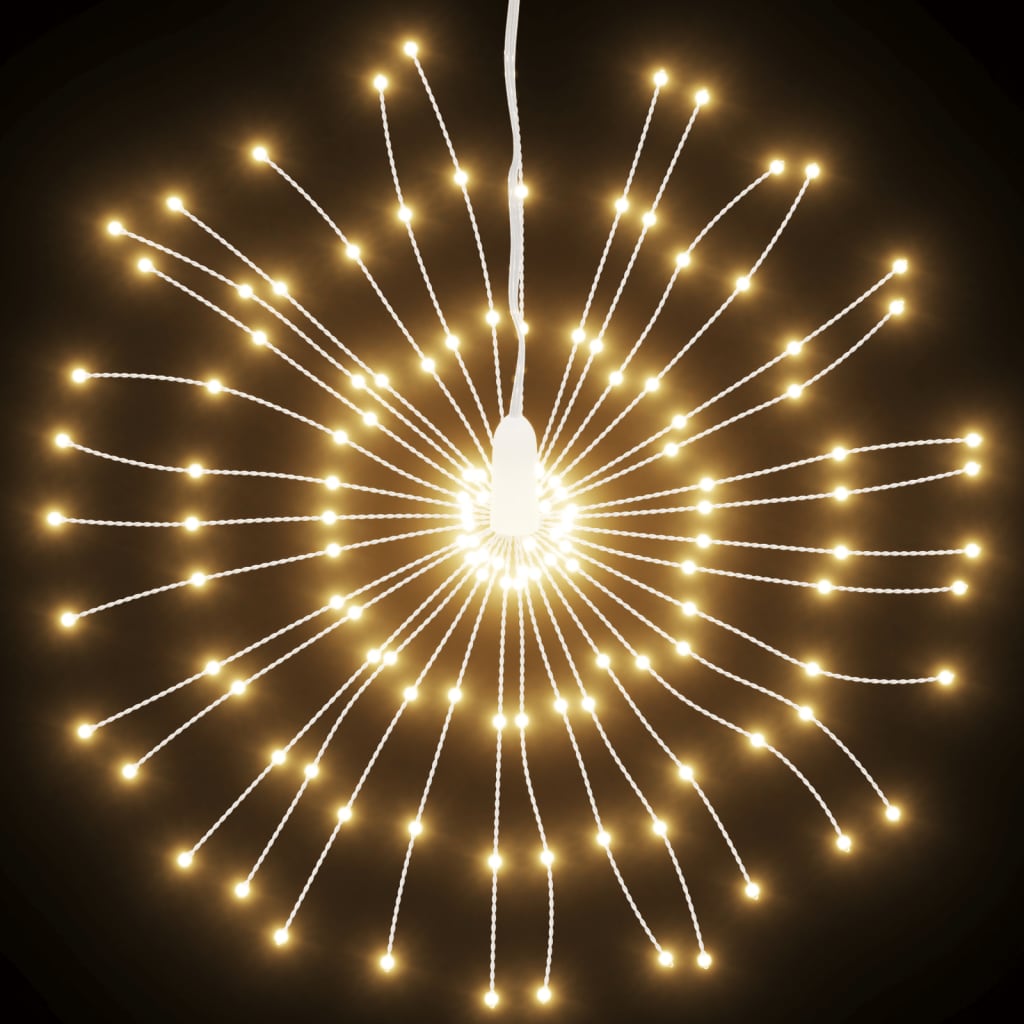 Kerstverlichting vuurwerk 2 st 140 warmwitte LED's 17 cm is nu te koop bij PeponiXL, paradijselijk wonen!