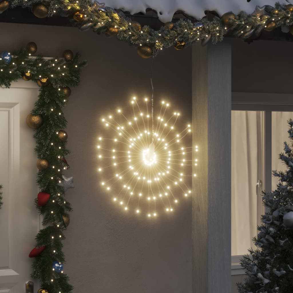 Kerstverlichting vuurwerk 2 st 140 warmwitte LED's 17 cm is nu te koop bij PeponiXL, paradijselijk wonen!