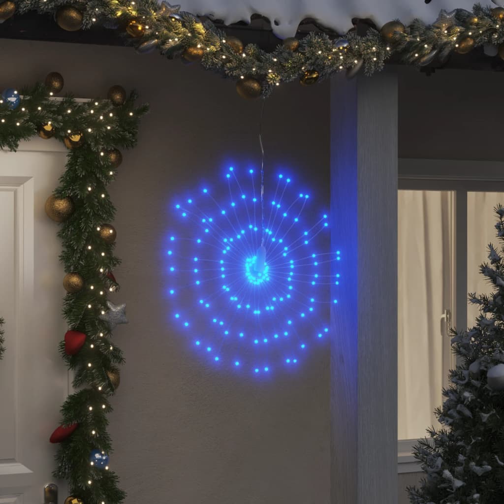 Kerstverlichting vuurwerk 2 st 140 blauwe LED's 17 cm is nu te koop bij PeponiXL, paradijselijk wonen!