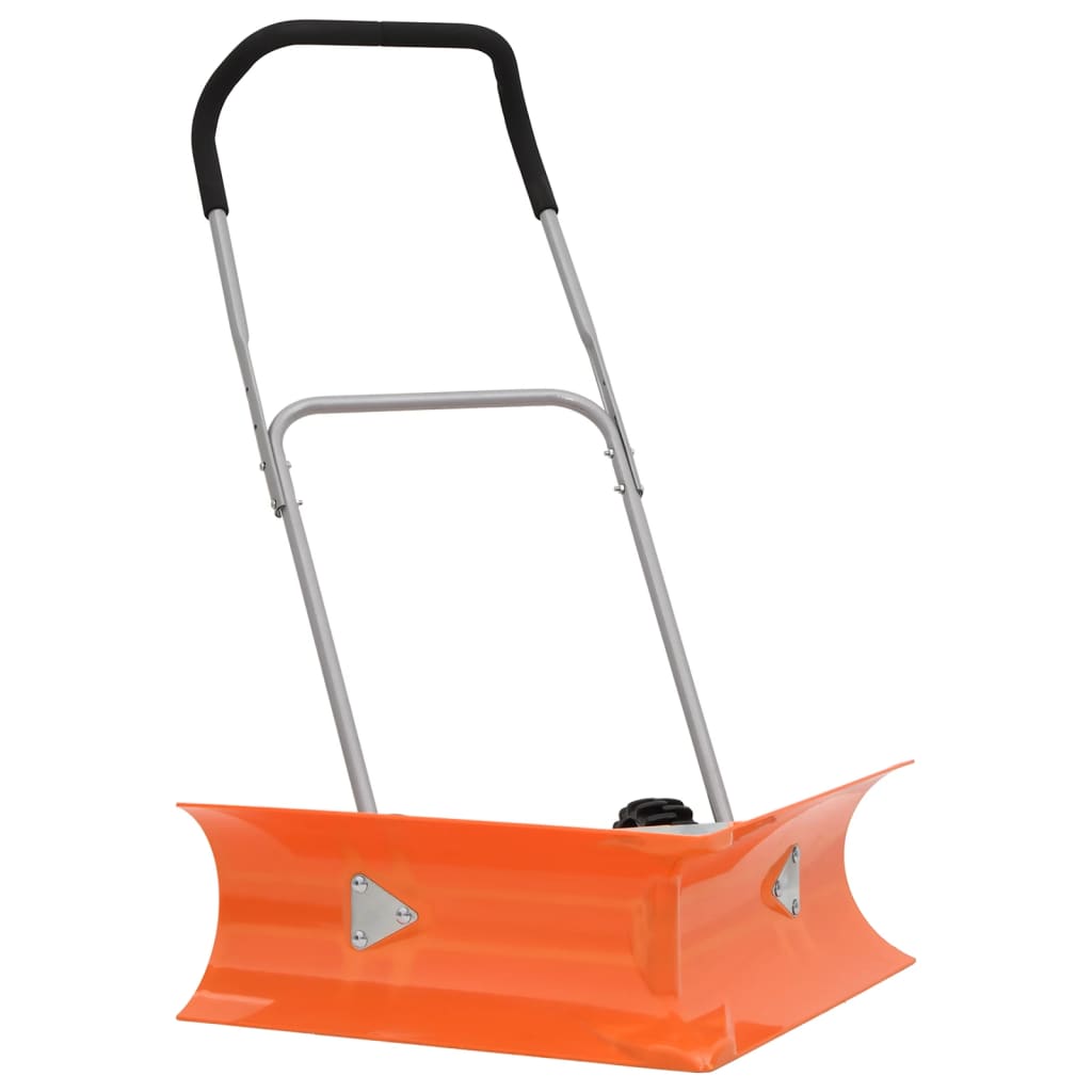 Sneeuwschep dubbelhoekig met uitschuifbaar handvat staal oranje is nu te koop bij PeponiXL, paradijselijk wonen!