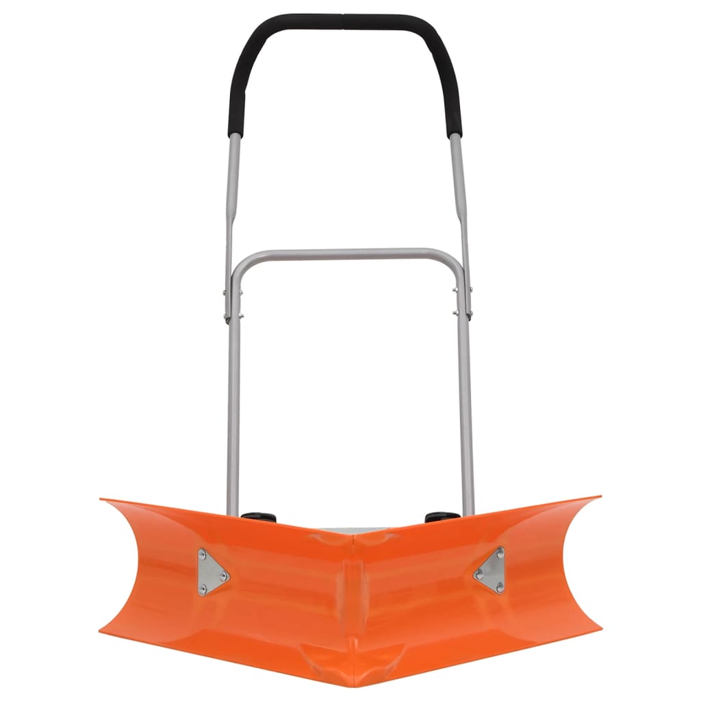 Sneeuwschep dubbelhoekig met uitschuifbaar handvat staal oranje is nu te koop bij PeponiXL, paradijselijk wonen!