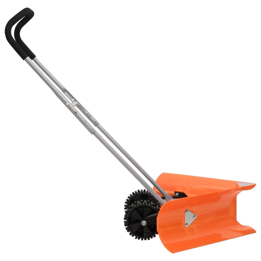Sneeuwschep dubbelhoekig met uitschuifbaar handvat staal oranje is nu te koop bij PeponiXL, paradijselijk wonen!