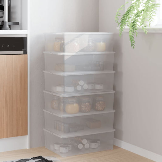 Opbergboxen 6 st stapelbaar 10 L kunststof is nu te koop bij PeponiXL, paradijselijk wonen!