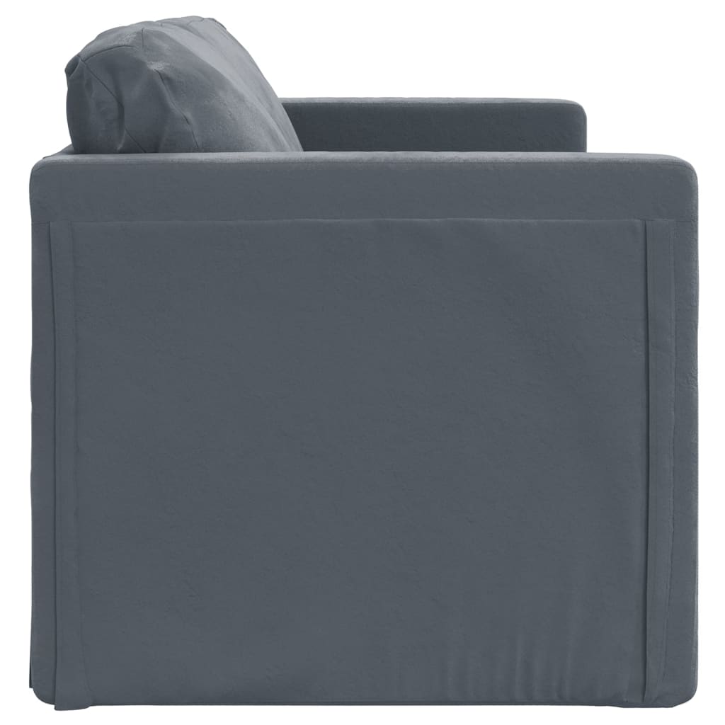 Slaapbank vloermodel 2-in-1 122x204x55 cm fluweel donkergrijs is nu te koop bij PeponiXL, paradijselijk wonen!