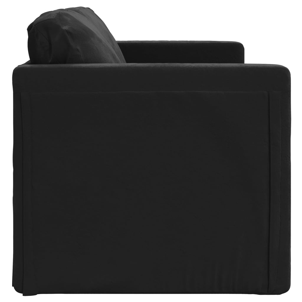 Slaapbank vloermodel 2-in-1 122x204x55 cm fluweel zwart is nu te koop bij PeponiXL, paradijselijk wonen!