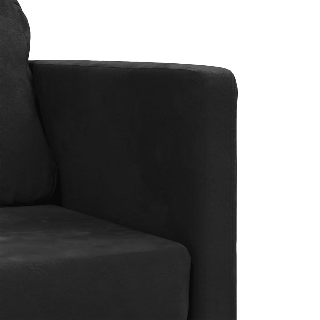 Slaapbank vloermodel 2-in-1 122x204x55 cm fluweel zwart is nu te koop bij PeponiXL, paradijselijk wonen!