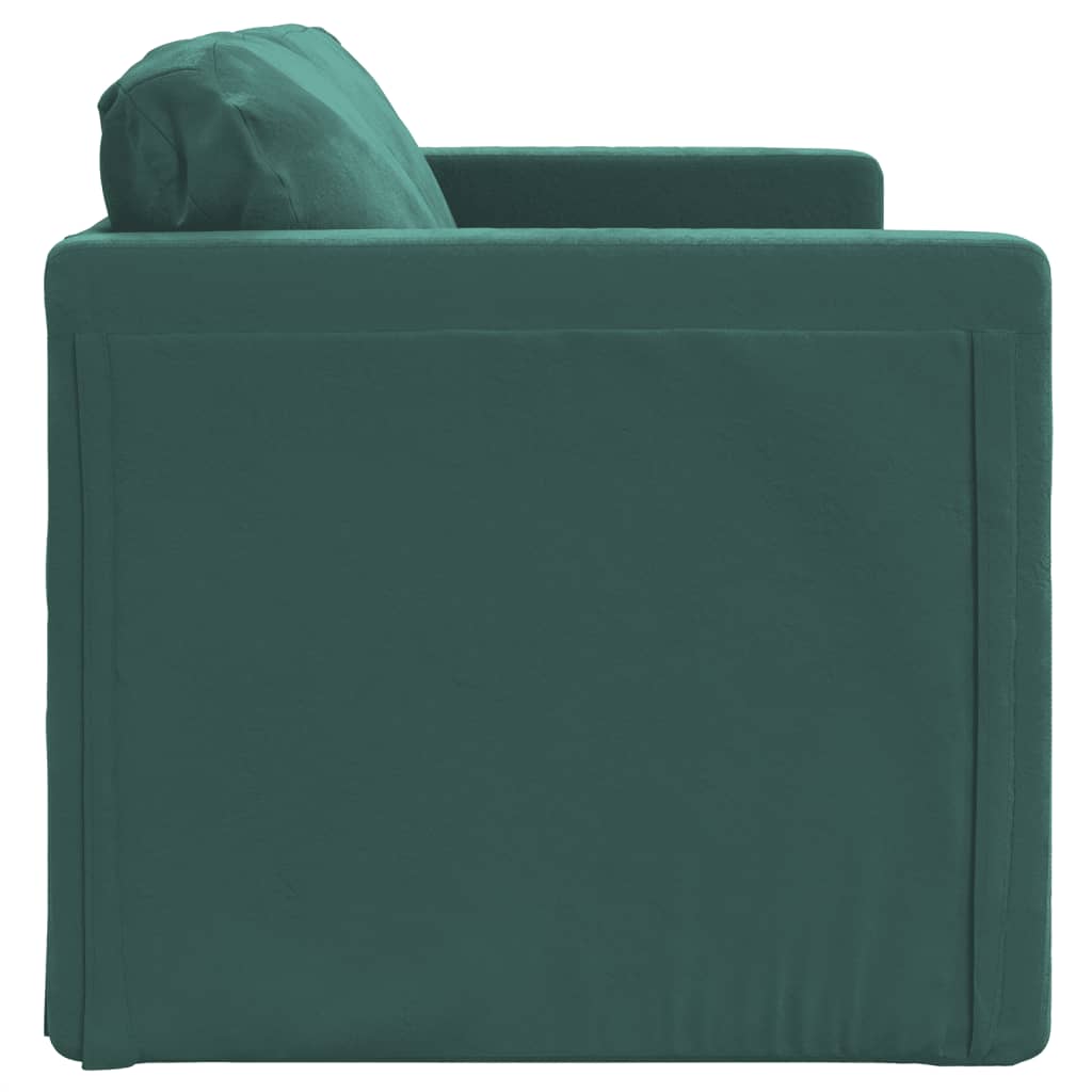 Slaapbank vloermodel 2-in-1 122x204x55 cm fluweel donkergroen is nu te koop bij PeponiXL, paradijselijk wonen!