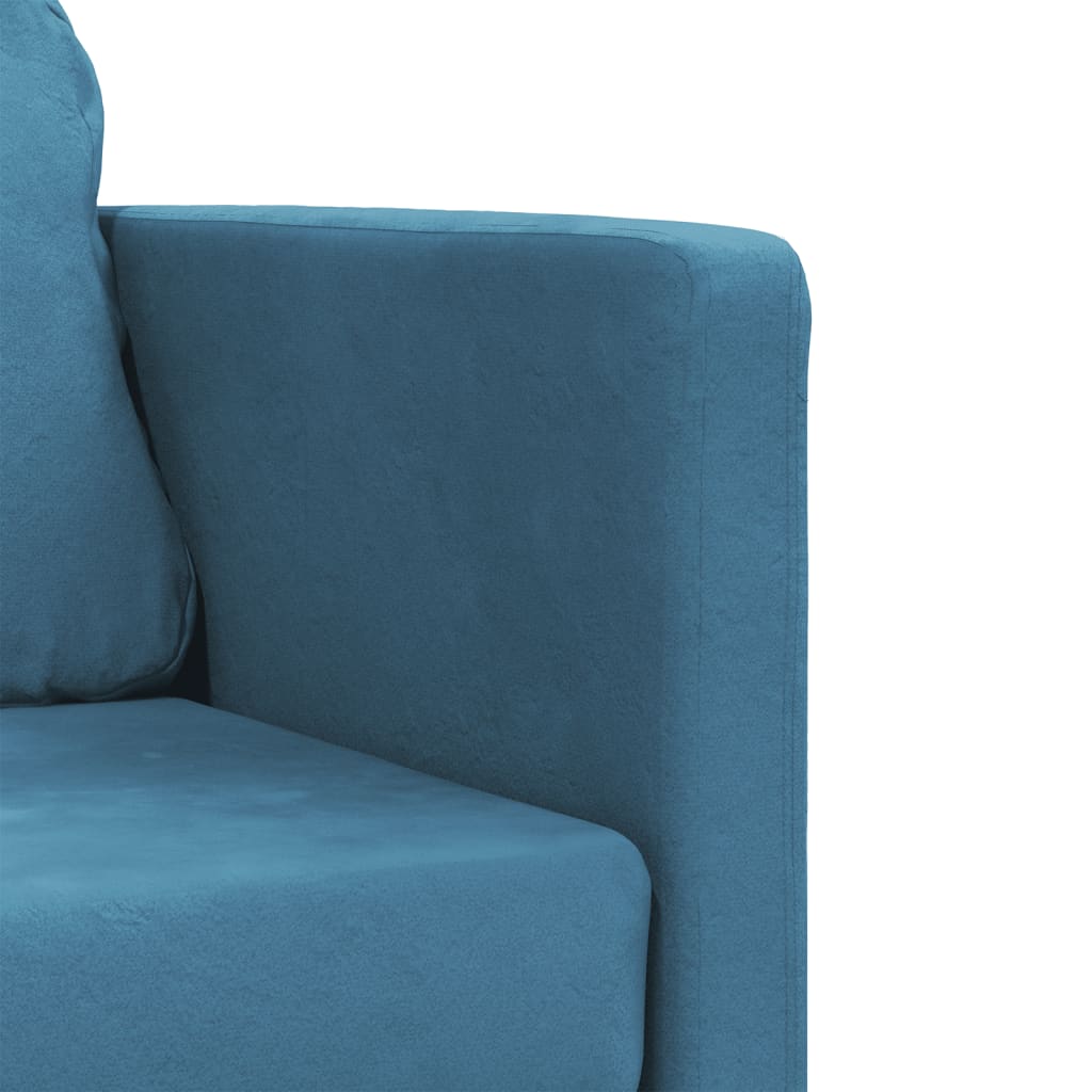 Slaapbank vloermodel 2-in-1 122x204x55 cm fluweel blauw is nu te koop bij PeponiXL, paradijselijk wonen!