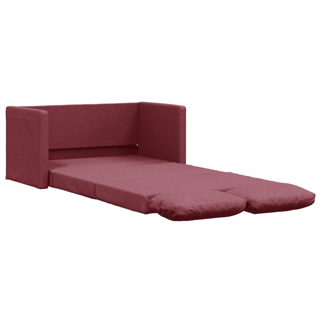 Slaapbank vloermodel 2-in-1 112x174x55 cm stof wijnrood is nu te koop bij PeponiXL, paradijselijk wonen!