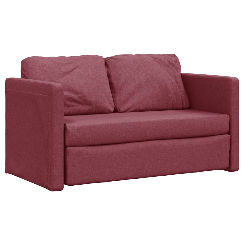 Slaapbank vloermodel 2-in-1 112x174x55 cm stof wijnrood is nu te koop bij PeponiXL, paradijselijk wonen!