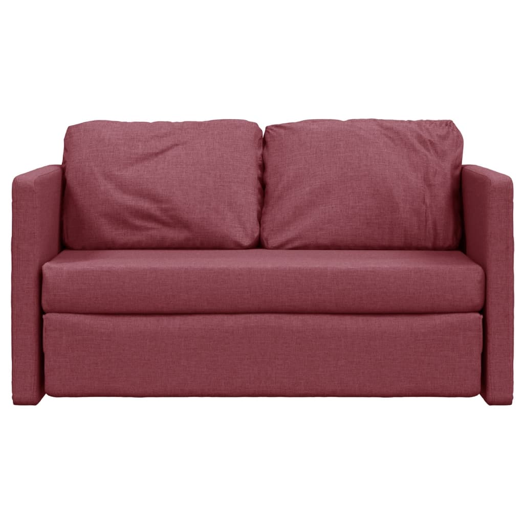 Slaapbank vloermodel 2-in-1 112x174x55 cm stof wijnrood is nu te koop bij PeponiXL, paradijselijk wonen!