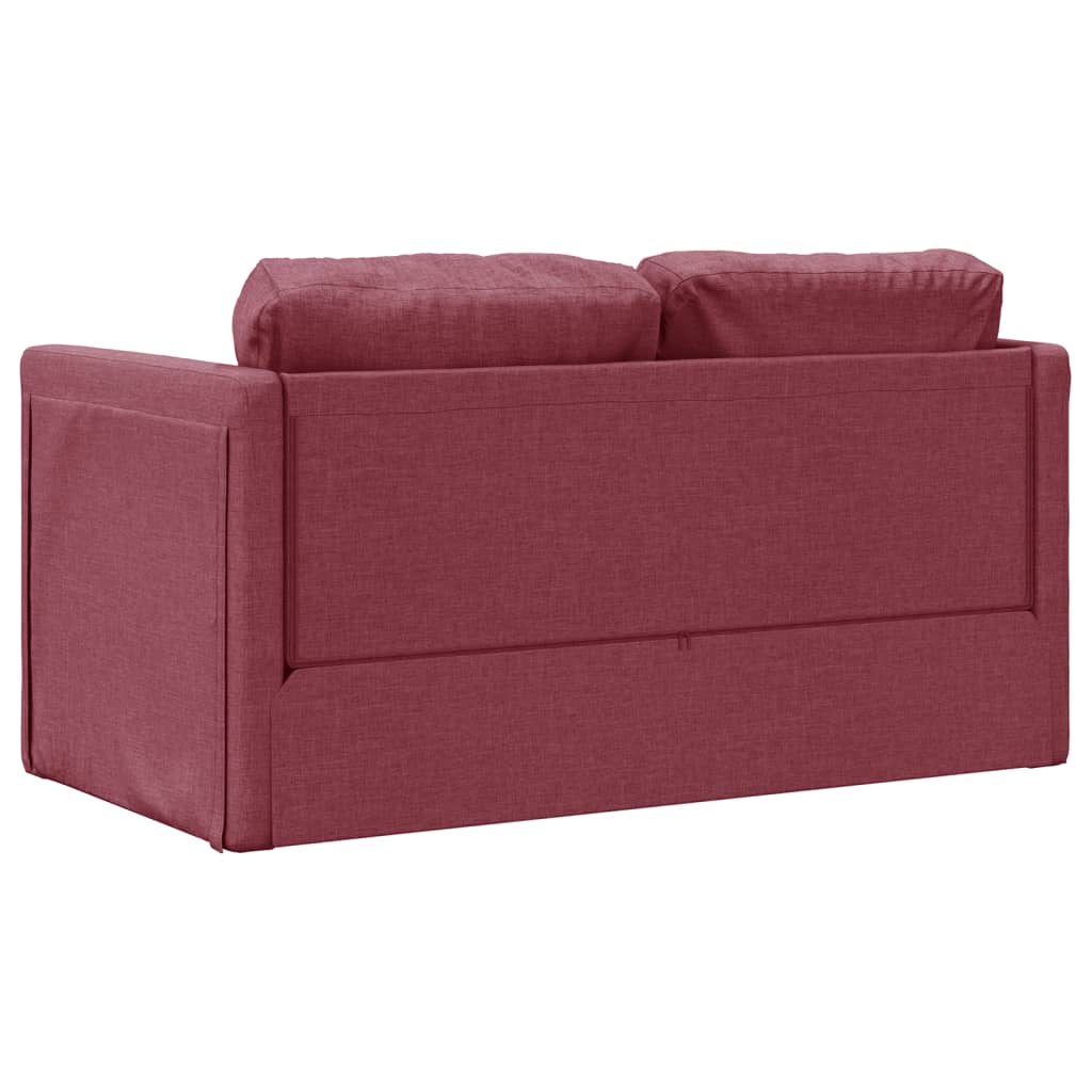 Slaapbank vloermodel 2-in-1 112x174x55 cm stof wijnrood is nu te koop bij PeponiXL, paradijselijk wonen!