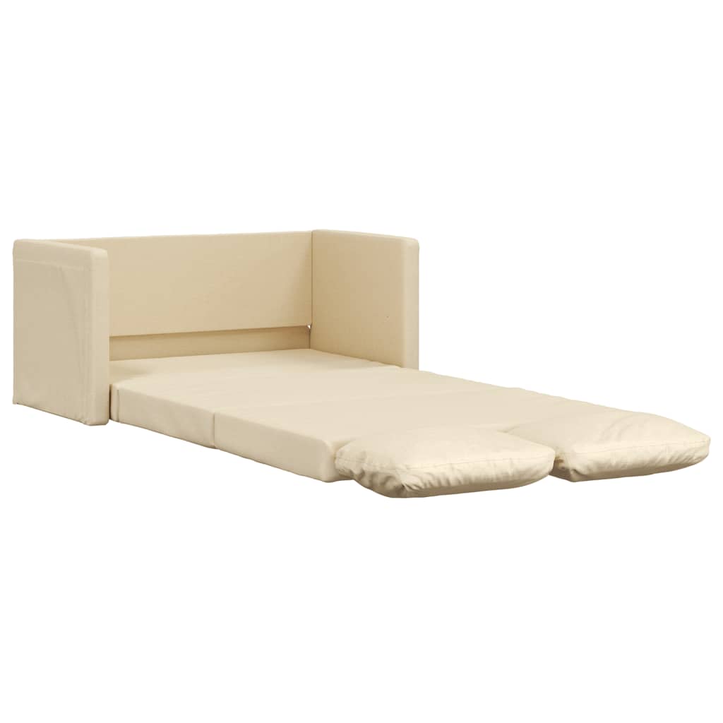 Slaapbank vloermodel 2-in-1 112x174x55 cm stof crèmekleurig is nu te koop bij PeponiXL, paradijselijk wonen!