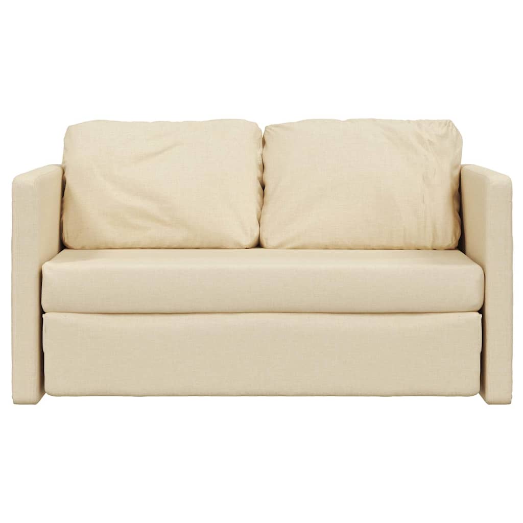 Slaapbank vloermodel 2-in-1 112x174x55 cm stof crèmekleurig is nu te koop bij PeponiXL, paradijselijk wonen!