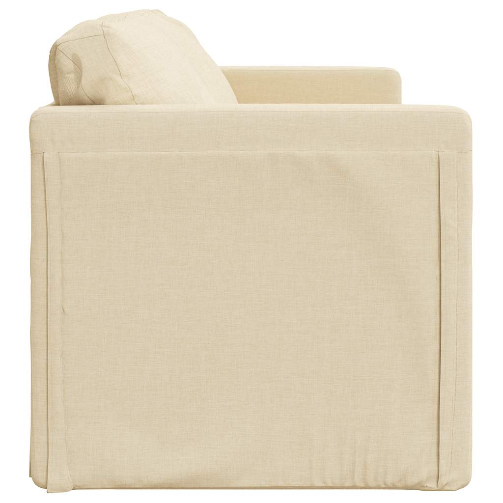 Slaapbank vloermodel 2-in-1 112x174x55 cm stof crèmekleurig is nu te koop bij PeponiXL, paradijselijk wonen!