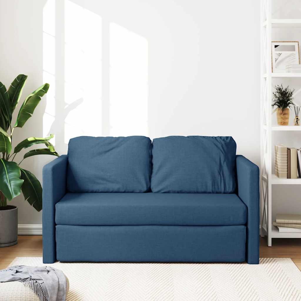 Slaapbank vloermodel 2-in-1 112x174x55 cm stof blauw is nu te koop bij PeponiXL, paradijselijk wonen!