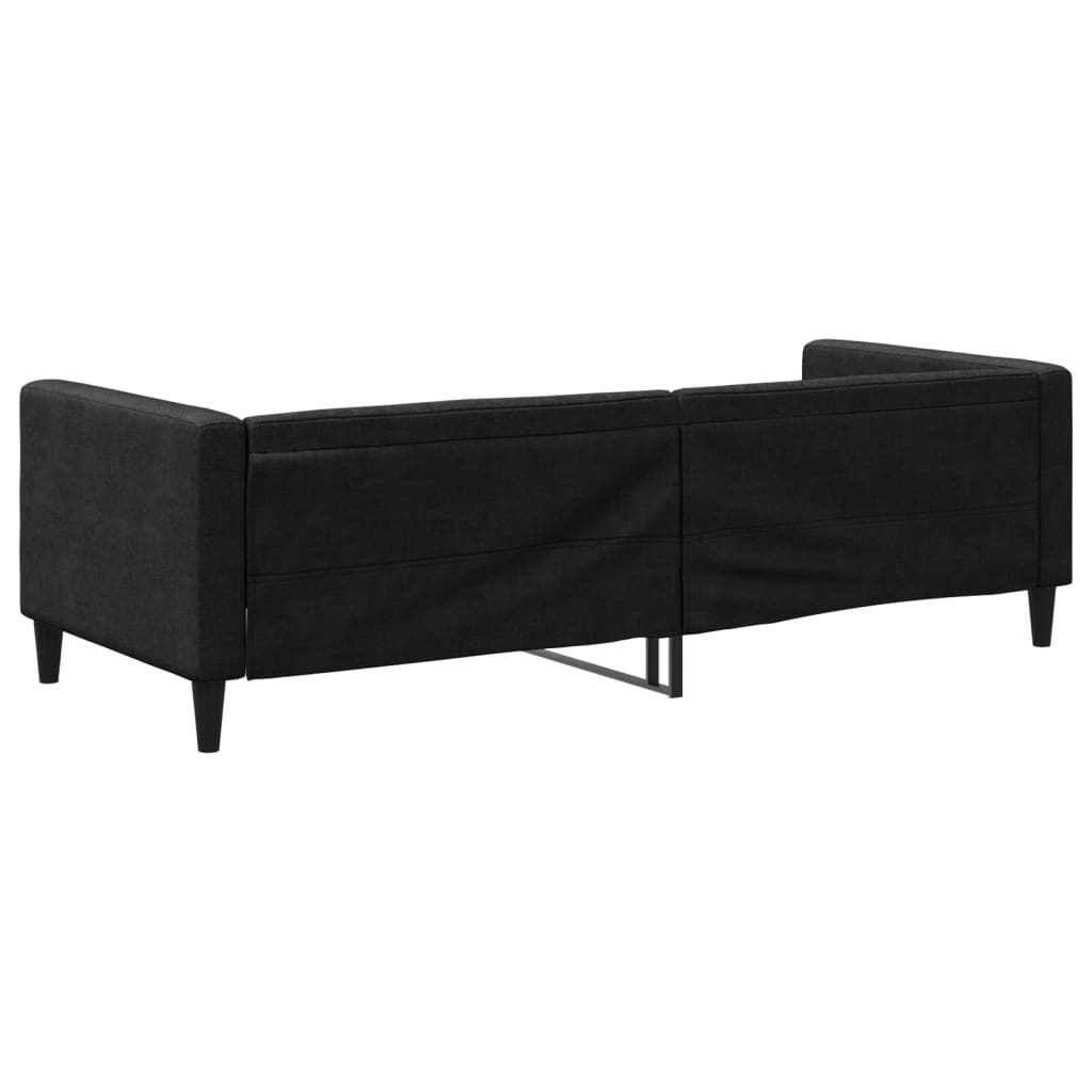 Slaapbank 80x200 cm stof zwart is nu te koop bij PeponiXL, paradijselijk wonen!