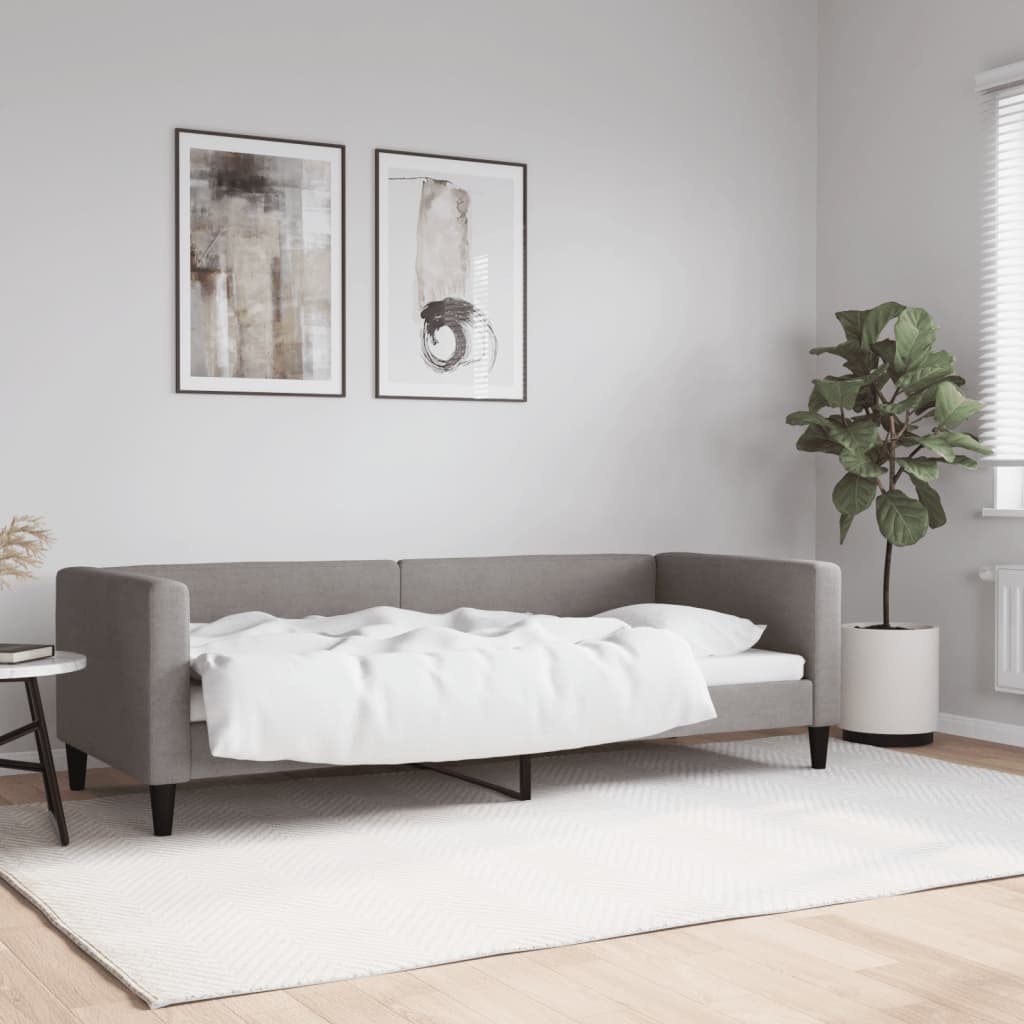Slaapbank 80x200 cm stof taupe is nu te koop bij PeponiXL, paradijselijk wonen!
