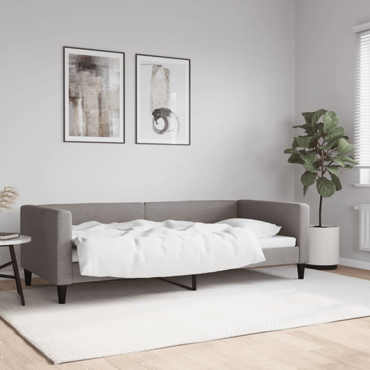Slaapbank 90x200 cm stof taupe is nu te koop bij PeponiXL, paradijselijk wonen!